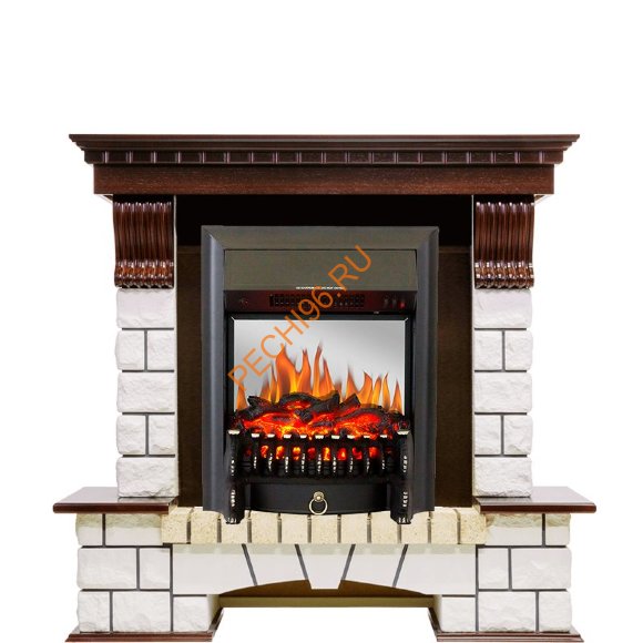 Электрокамин Royal Flame Pierre Luxe темный дуб с очагом Fobos FX M Электрокамин Royal Flame Pierre Luxe темный дуб с очагом Fobos FX M