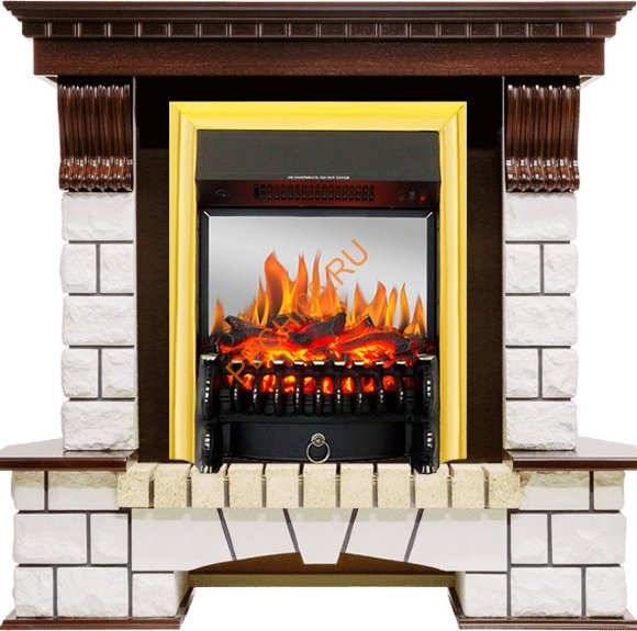 Электрокамин Royal Flame Pierre Luxe темный дуб с очагом Fobos FX M Электрокамин Royal Flame Pierre Luxe темный дуб с очагом Fobos FX M