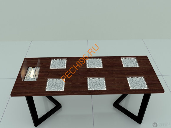 Биокамин ZeFire обеденный стол FIESTA