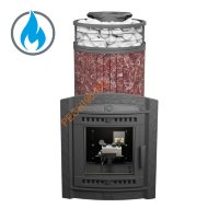 Печь банная Атмосфера XL Россо Леванто ламель+сетка, с горелкой