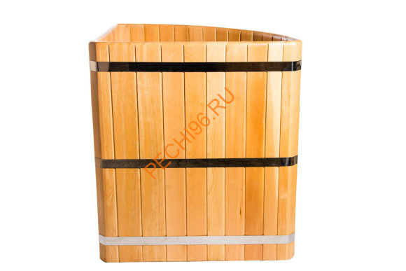 Купель НКЗ угловая из кедра d 110х110 см