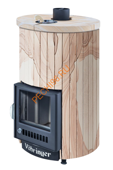 Печь банная Ферингер Уют 18 ПФ Окаменевшее дерево перенесённый рисунок