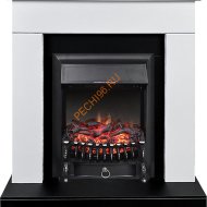 Электрокамин Royal Flame Bergen (Разборный), белый с черным, с очагом Fobos FX