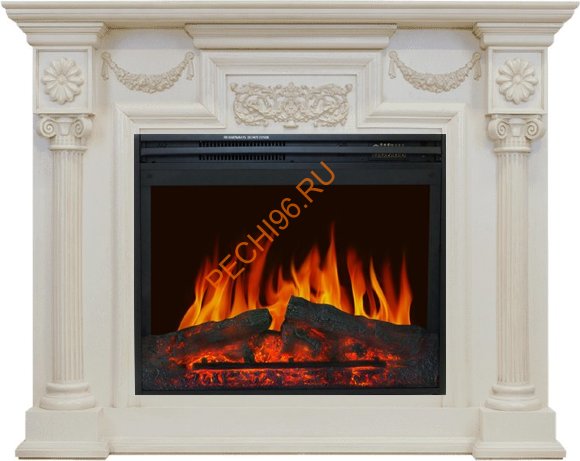 Электрокамин Royal Flame London Слоновая кость с патиной с очагом Jupiter FX New