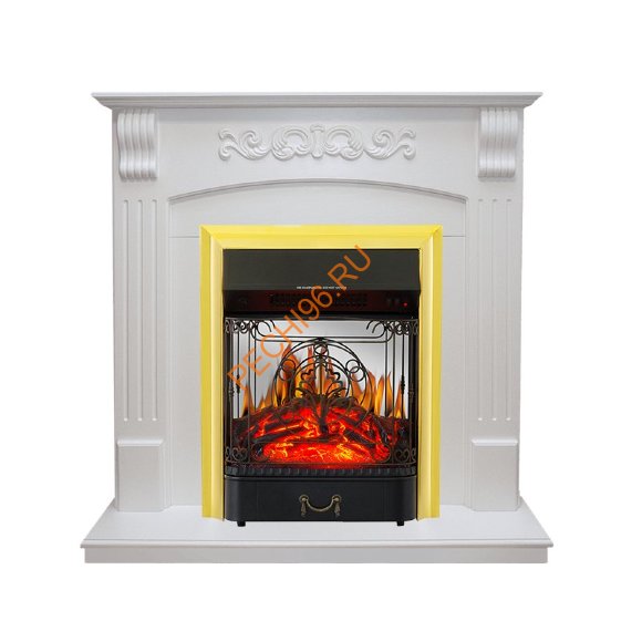 Электрокамин Royal Flame Sorrento угловой белый дуб с очагом Majestic FX M