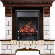 Электрокамин Royal Flame Pierre Luxe темный дуб с очагом Fobos FX Электрокамин Royal Flame Pierre Luxe темный дуб с очагом Fobos FX