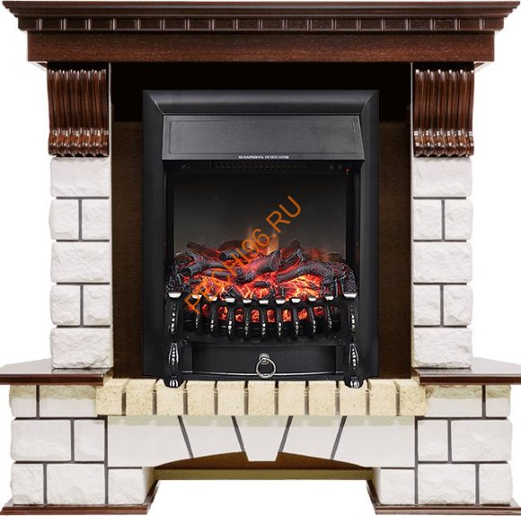 Электрокамин Royal Flame Pierre Luxe темный дуб с очагом Fobos FX