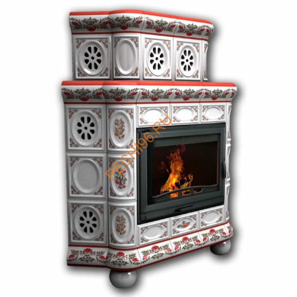 Печь-камин КимрПечь Медальон угловой двухъярусный Рябина Печь-камин КимрПечь Медальон угловой двухъярусный Рябина