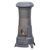 Чугунная печь-камин PLAMEN JULIA эмаль серая