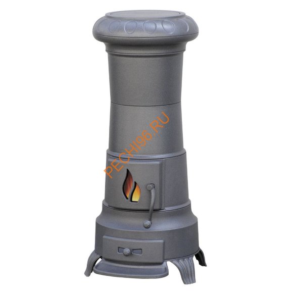 Чугунная печь-камин PLAMEN JULIA эмаль серая
