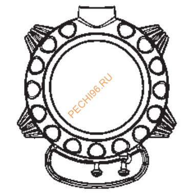 Чугунная печь-камин PLAMEN JULIA эмаль серая