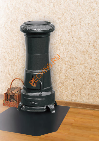 Чугунная печь-камин PLAMEN JULIA эмаль серая