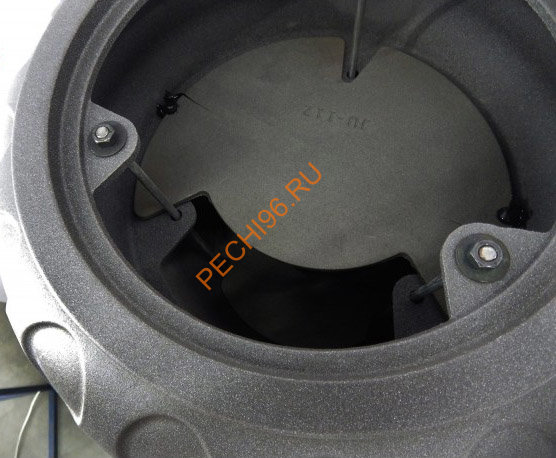 Чугунная печь-камин PLAMEN JULIA эмаль серая