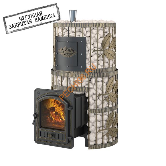 Печь банная Эверест Легкий пар Профи Чугун, Ковка, ЧЗК Печь банная Эверест Легкий пар Профи Чугун, Ковка, ЧЗК