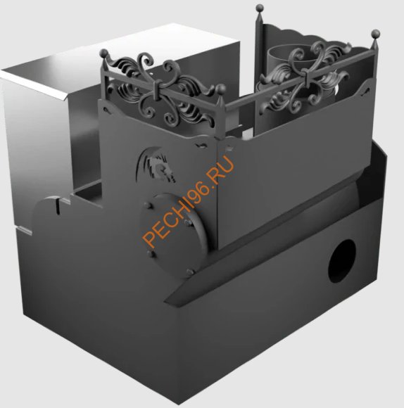 Печь банная Термосфера Горыныч 3, большая дверь со стеклом, система СВО