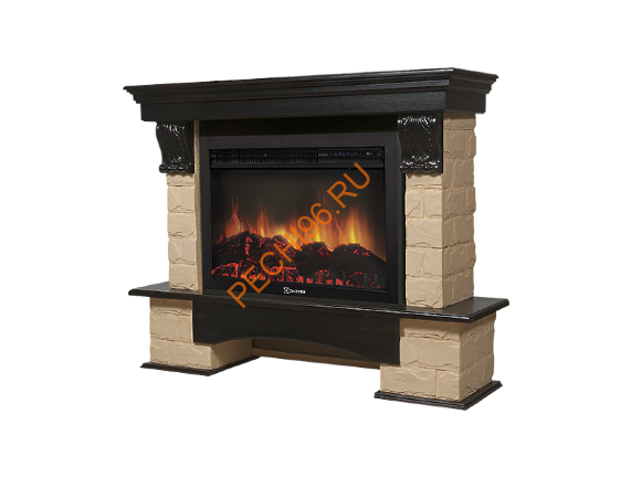 Электрокамин Electrolux Sphere Plus EFP/P-3320RLS с порталом Firelight Forte 30S, камень бежевый, венге