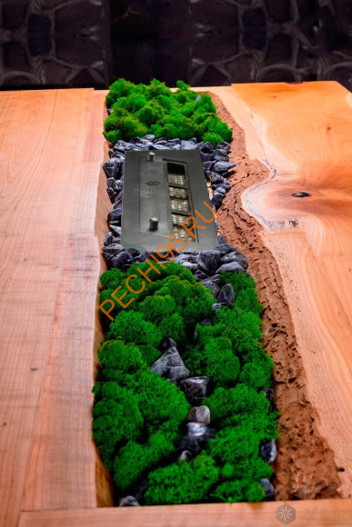 Биокамин ZeFire обеденный стол ISLAND