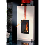 Дровяной камин EdilKamin DROMOND bianco ambra с топкой CRISTAL 45 N Дровяной камин EdilKamin DROMOND bianco ambra с топкой CRISTAL 45 N