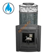 Печь банная Атмосфера XL Пироксенит ламель+сетка, с горелкой