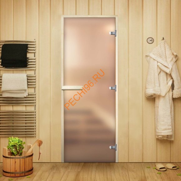 Дверь стеклянная Арта Элит Белая MATELUX, осина