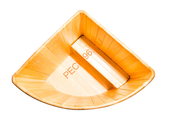 Купель НКЗ угловая из кедра d 110х110 см 