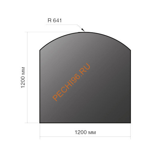 Лист напольный Везувий, 2мм, черный 1200х1200х2, R641