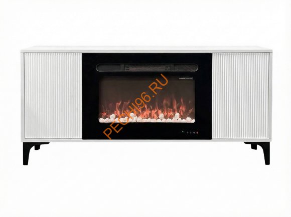 Электрокамин RealFlame НАОМИ R M25, Тумба под ТВ, с очагом ALPHA PEBBLE