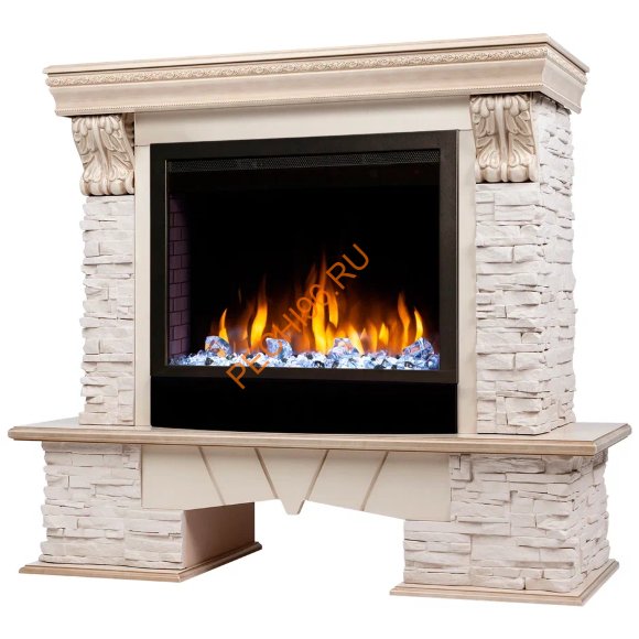 Электрокамин RealFlame ROCKLAND LUX 25,5 WT с очагом Saphir 25,5