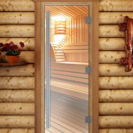 Дверь стеклянная DoorWood «Престиж», 700х1900мм, прозрачная