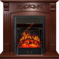 Электрокамин Royal Flame Sorrento угловой орех с очагом Majestic FX Электрокамин Royal Flame Sorrento угловой орех с очагом Majestic FX