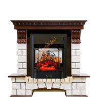 Электрокамин Royal Flame Pierre Luxe темный дуб с очагом Majestic FX M Электрокамин Royal Flame Pierre Luxe темный дуб с очагом Majestic FX M