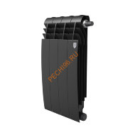 Радиатор биметаллический Royal Thermo BILINER B 500 Чёрный, 4 секции.