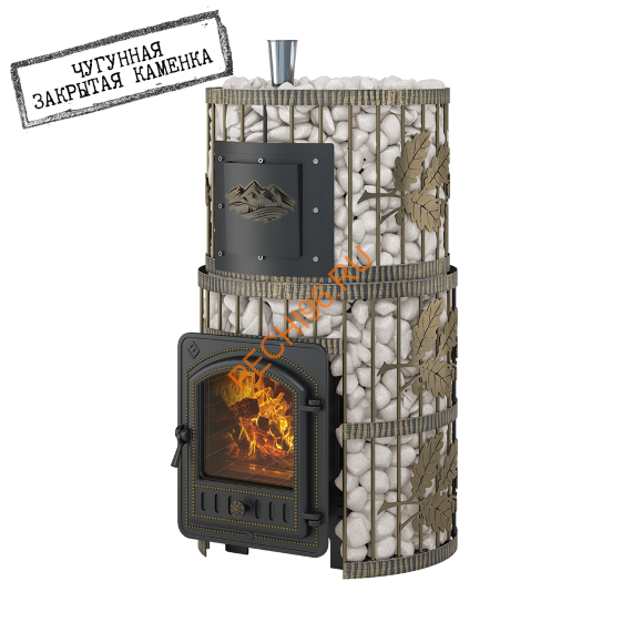 Печь банная Эверест Легкий пар Профи Чугун, Ковка, ЧЗК, б/в