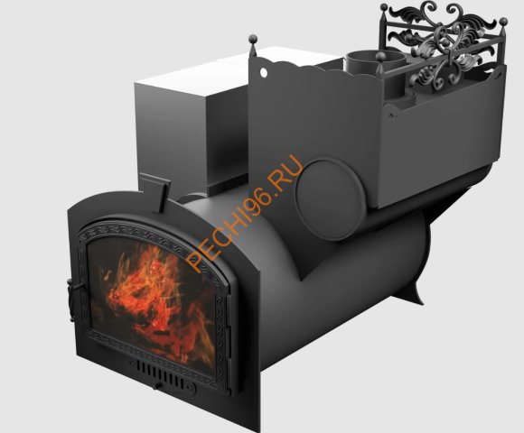 Печь банная Термосфера Горыныч 3, ЗК, большая дверь со стеклом