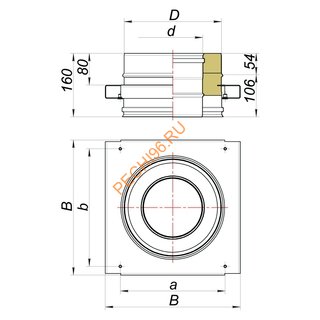 Опора ВУЛКАН VBR D115/215 мм, нерж 0.5, черная Опора ВУЛКАН VBR D115/215 мм, нерж 0.5, черная