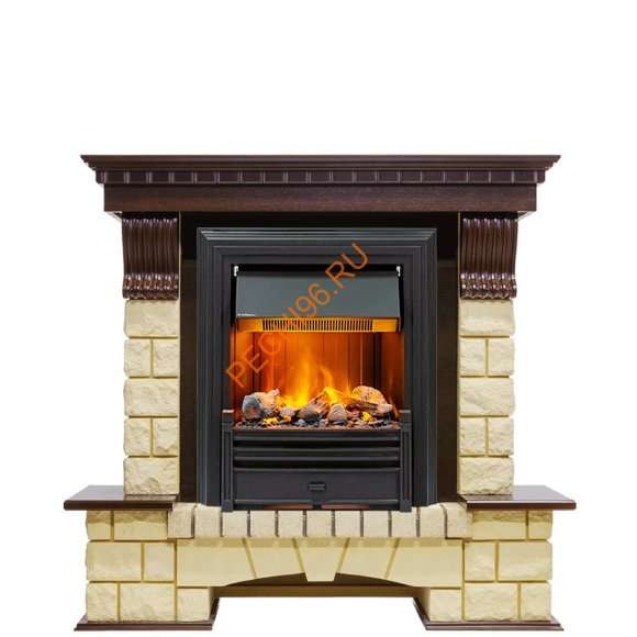 Электрокамин Dimplex Pierre Luxe с очагом Brookline Black темный дуб/ шампань