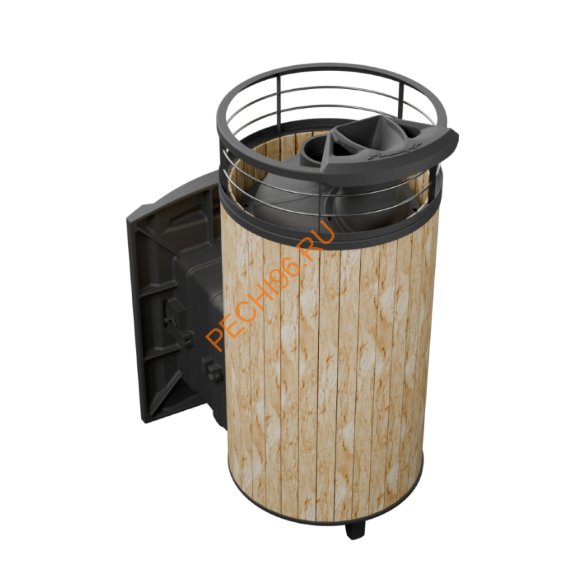 Печь банная Атмосфера XL Окаменевшее дерево ламель+сетка, с горелкой Печь банная Атмосфера XL Окаменевшее дерево ламель+сетка, с горелкой