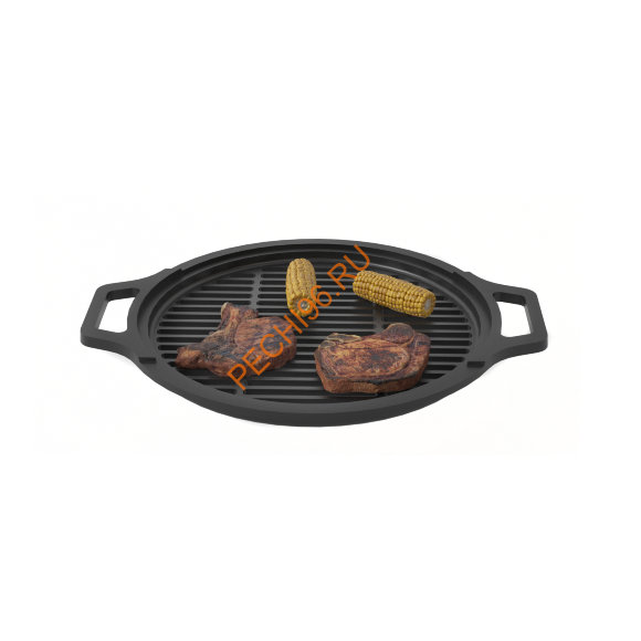 Решетка гриль чугунная Везувий O 380 мм