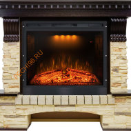 Электрический камин Royal Flame Pierre Luxe Темный дуб/Сланец с очагом Emerald 28