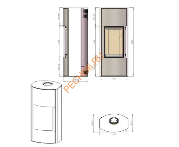 Печь-Камин EMBER SKI-356 A