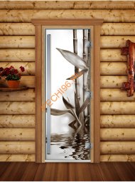 Дверь стеклянная DoorWood «Престиж», 800х2000мм, с фотопечатью «Спокойствие»