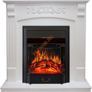 Электрокамин Royal Flame Sorrento угловой белый дуб с очагом Majestic FX