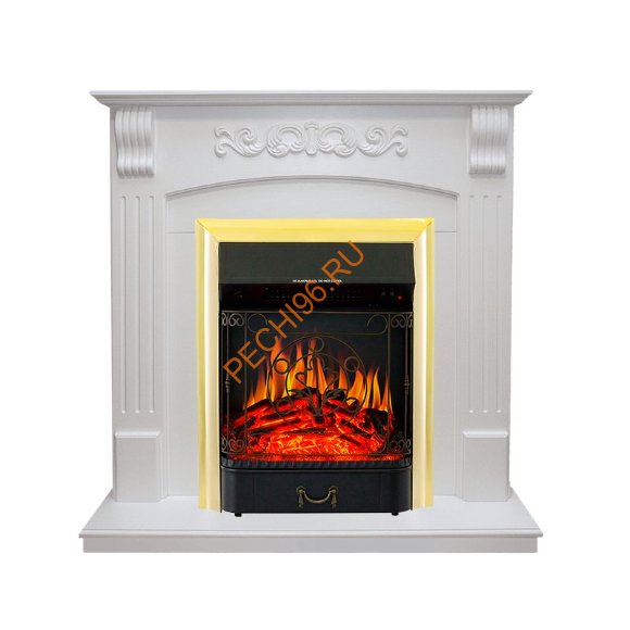 Электрокамин Royal Flame Sorrento угловой белый дуб с очагом Majestic FX