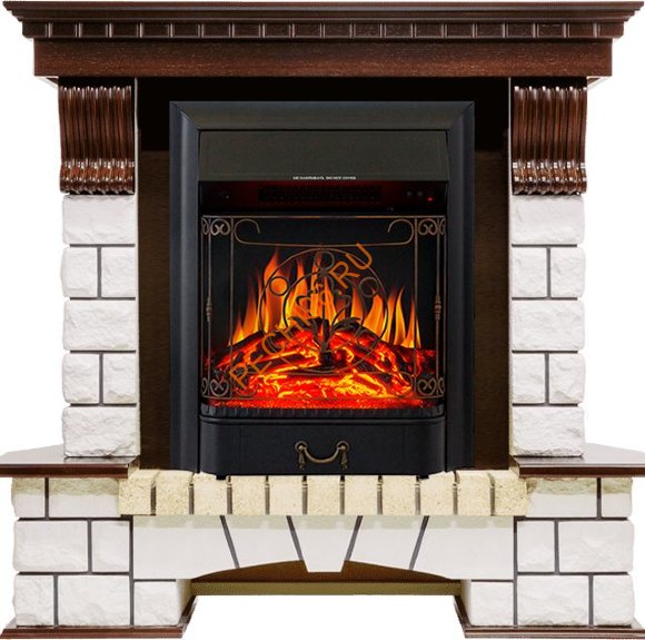 Электрокамин Royal Flame Pierre Luxe темный дуб с очагом Majestic FX