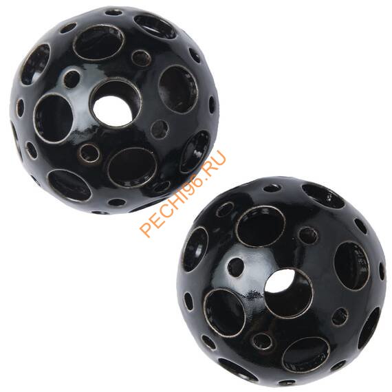 Декоративные шары ZeFire черные с отверстиями двух размеров