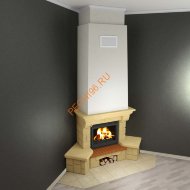 Облицовка для камина BOLERO SR с каменной балкой, угловая