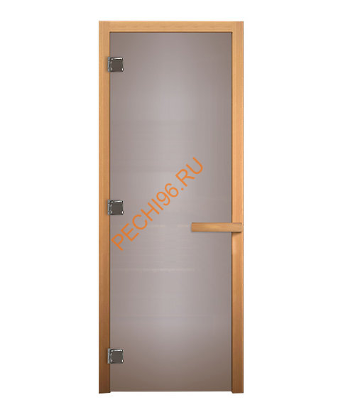 Дверь стеклянная «сатин матовая» коробка 1800х700 мм, осина