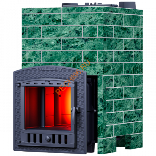 Печь банная Гефест Avangard ЗКН 25 (П2), Классика 860/40 Змеевик кирпич