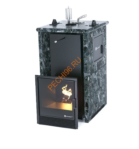 Печь банная ИзиСтим Сочи М2 в трёхстороннем кожухе из пироксенита