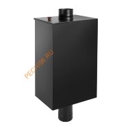 Бак на трубе Везувий BLACK 80л d120 прямоугольный